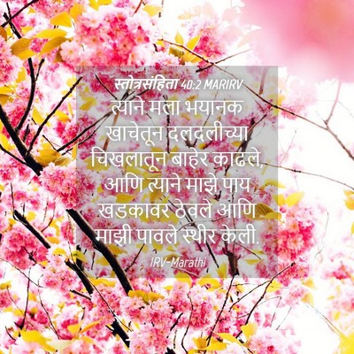 Picture 04 - स्तोत्रसंहिता 40:2 MARIRV - त्याने मला भयानक - Bible Verse Picture
