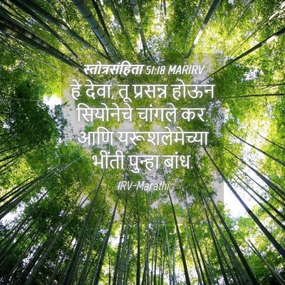 Picture 04 - स्तोत्रसंहिता 51:18 MARIRV - हे देवा, तू प्रसन्न - Bible Verse Picture