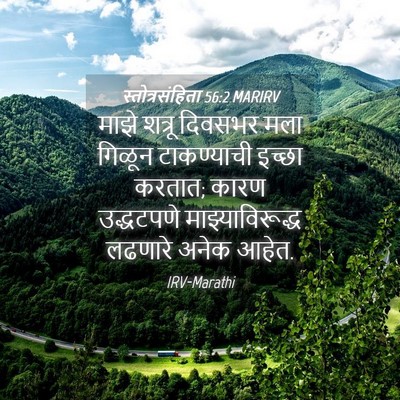 Picture 04 - स्तोत्रसंहिता 56:2 MARIRV - माझे शत्रू दिवसभर - Bible Verse Picture