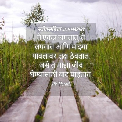 Picture 04 - स्तोत्रसंहिता 56:6 MARIRV - ते एकत्र जमतात, ते - Bible Verse Picture