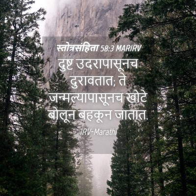 Picture 04 - स्तोत्रसंहिता 58:3 MARIRV - दुष्ट उदरापासूनच - Bible Verse Picture
