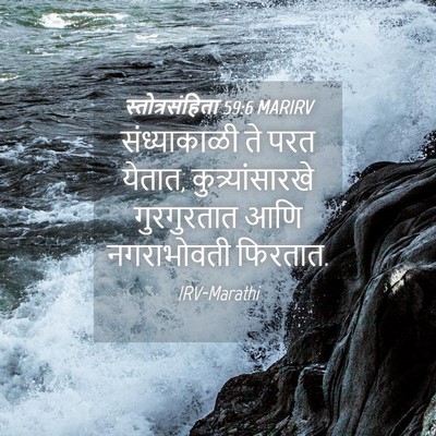 Picture 04 - स्तोत्रसंहिता 59:6 MARIRV - संध्याकाळी ते परत - Bible Verse Picture