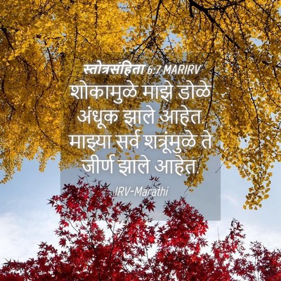 Picture 04 - स्तोत्रसंहिता 6:7 MARIRV - शोकामुळे माझे - Bible Verse Picture