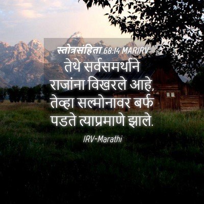 Picture 04 - स्तोत्रसंहिता 68:14 MARIRV - तेथे सर्वसमर्थाने - Bible Verse Picture