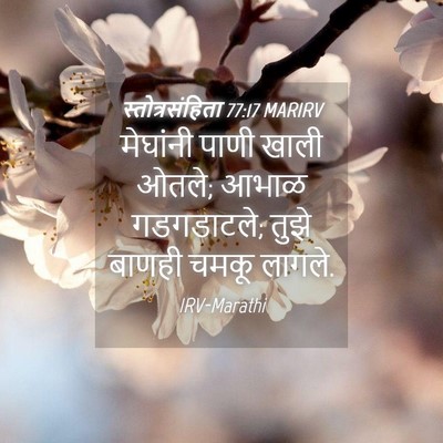Picture 04 - स्तोत्रसंहिता 77:17 MARIRV - मेघांनी पाणी खाली - Bible Verse Picture