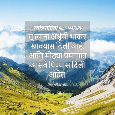 Picture 04 - स्तोत्रसंहिता 80:5 MARIRV - तू त्यांना - Bible Verse Picture