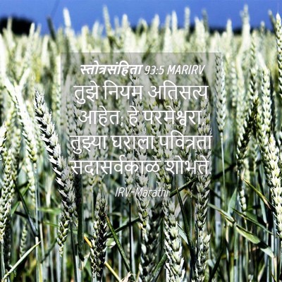 Picture 04 - स्तोत्रसंहिता 93:5 MARIRV - तुझे नियम अतिसत्य - Bible Verse Picture