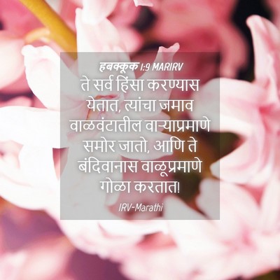 Picture 04 - हबक्कूक 1:9 MARIRV - ते सर्व हिंसा - Bible Verse Picture