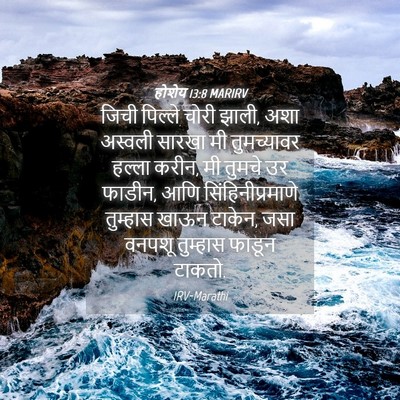 Picture 04 - होशेय 13:8 MARIRV - जिची पिल्ले चोरी - Bible Verse Picture