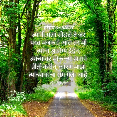 Picture 04 - होशेय 14:4 MARIRV - ज्यांनी मला सोडले - Bible Verse Picture