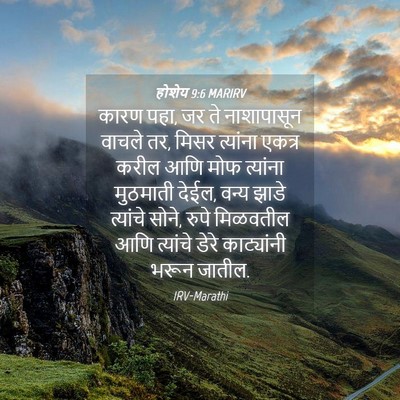 Picture 04 - होशेय 9:6 MARIRV - कारण पहा, जर ते - Bible Verse Picture