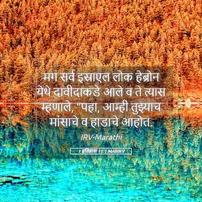 Picture 05 - 1 इतिहास 11:1 MARIRV - मग सर्व इस्राएल - Bible Verse Picture