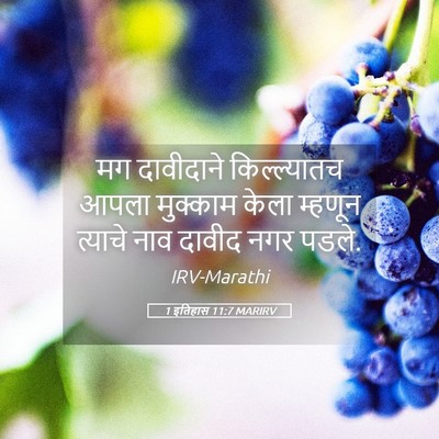Picture 05 - 1 इतिहास 11:7 MARIRV - मग दावीदाने - Bible Verse Picture