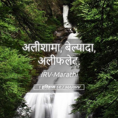 Picture 05 - 1 इतिहास 14:7 MARIRV - अलीशामा, बेल्यादा, - Bible Verse Picture