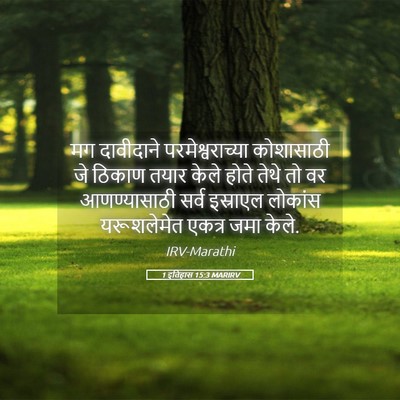 Picture 05 - 1 इतिहास 15:3 MARIRV - मग दावीदाने - Bible Verse Picture