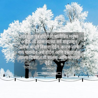 Picture 05 - 1 इतिहास 22:9 MARIRV - मात्र तुला पुत्र - Bible Verse Picture