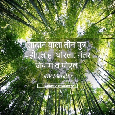 Picture 05 - 1 इतिहास 23:8 MARIRV - लादान याला तीन - Bible Verse Picture