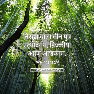 Picture 05 - 1 इतिहास 3:23 MARIRV - निरह्या याला तीन - Bible Verse Picture