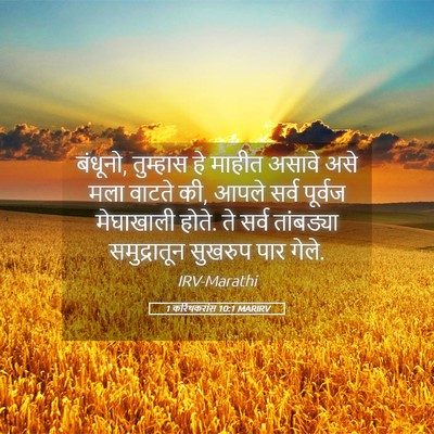 Picture 05 - 1 करिंथकरांस 10:1 MARIRV - बंधूनो, तुम्हास हे - Bible Verse Picture