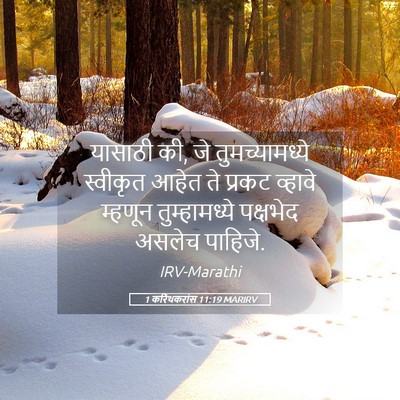 Picture 05 - 1 करिंथकरांस 11:19 MARIRV - यासाठी की, जे - Bible Verse Picture
