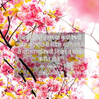 Picture 05 - 1 पेत्र 1:10 MARIRV - तुम्हास प्राप्त - Bible Verse Picture