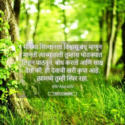 Picture 05 - 1 पेत्र 5:12 MARIRV - मी ज्या सिल्वानला - Bible Verse Picture