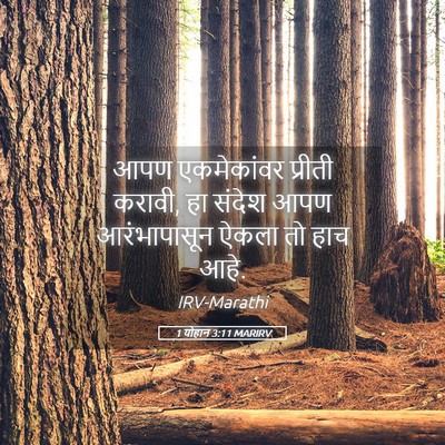 Picture 05 - 1 योहान 3:11 MARIRV - आपण एकमेकांवर - Bible Verse Picture