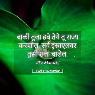 Picture 05 - 1 राजे 11:37 MARIRV - बाकी तुला हवे तेथे - Bible Verse Picture