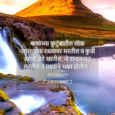 Picture 05 - 1 राजे 16:4 MARIRV - बाशाच्या - Bible Verse Picture