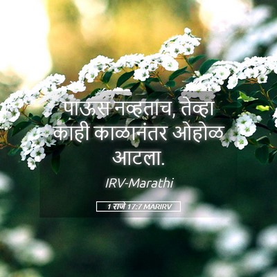Picture 05 - 1 राजे 17:7 MARIRV - पाऊस नव्हताच, - Bible Verse Picture