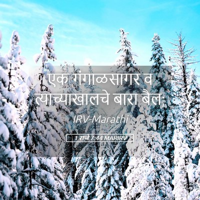Picture 05 - 1 राजे 7:44 MARIRV - एक गंगाळसागर व - Bible Verse Picture