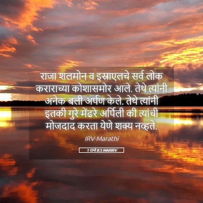 Picture 05 - 1 राजे 8:5 MARIRV - राजा शलमोन व - Bible Verse Picture