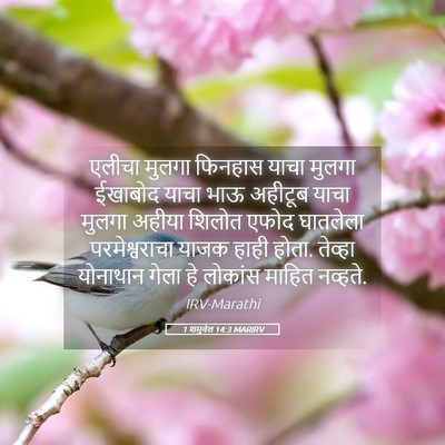 Picture 05 - 1 शमुवेल 14:3 MARIRV - एलीचा मुलगा - Bible Verse Picture