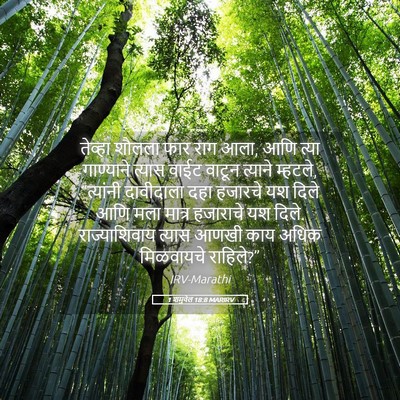 Picture 05 - 1 शमुवेल 18:8 MARIRV - तेव्हा शौलला फार - Bible Verse Picture