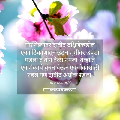 Picture 05 - 1 शमुवेल 20:41 MARIRV - पोर गेल्यावर - Bible Verse Picture