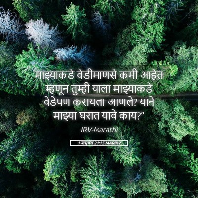 Picture 05 - 1 शमुवेल 21:15 MARIRV - माझ्याकडे - Bible Verse Picture