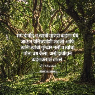 Picture 05 - 1 शमुवेल 23:5 MARIRV - मग दावीद व त्याची - Bible Verse Picture