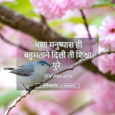 Picture 05 - 2 करिंथकरांस 2:6 MARIRV - अशा मनुष्यास ही - Bible Verse Picture