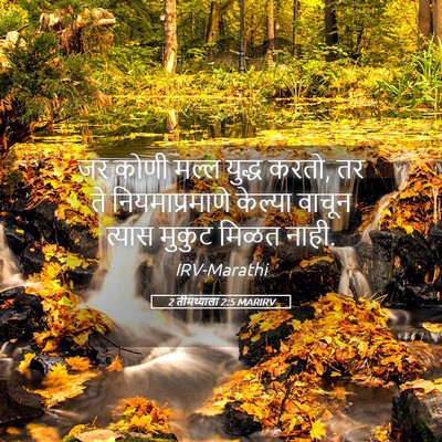 Picture 05 - 2 तीमथ्याला 2:5 MARIRV - जर कोणी मल्ल युद्ध - Bible Verse Picture