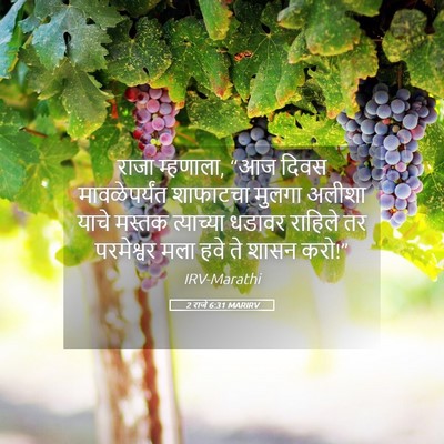 Picture 05 - 2 राजे 6:31 MARIRV - राजा म्हणाला, “आज - Bible Verse Picture