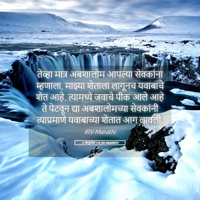 Picture 05 - 2 शमुवेल 14:30 MARIRV - तेव्हा मात्र - Bible Verse Picture