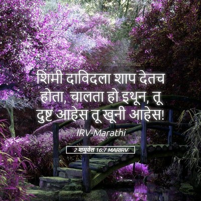Picture 05 - 2 शमुवेल 16:7 MARIRV - शिमी दाविदला शाप - Bible Verse Picture