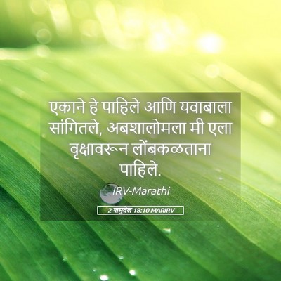 Picture 05 - 2 शमुवेल 18:10 MARIRV - एकाने हे पाहिले - Bible Verse Picture