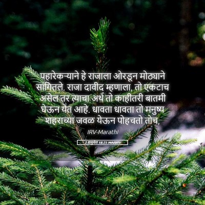Picture 05 - 2 शमुवेल 18:25 MARIRV - पहारेकऱ्याने हे - Bible Verse Picture