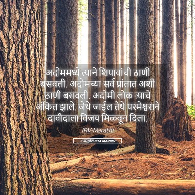 Picture 05 - 2 शमुवेल 8:14 MARIRV - अदोममध्ये त्याने - Bible Verse Picture