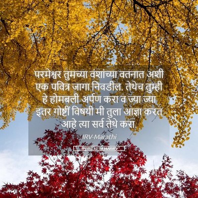 Picture 05 - अनुवाद 12:14 MARIRV - परमेश्वर तुमच्या - Bible Verse Picture