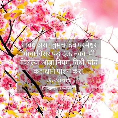 Picture 05 - अनुवाद 8:11 MARIRV - सावध असा! तुमचा देव - Bible Verse Picture