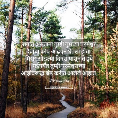 Picture 05 - अनुवाद 9:7 MARIRV - रानात असताना - Bible Verse Picture