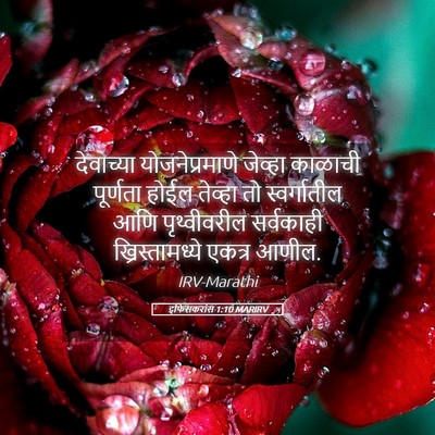 Picture 05 - इफिसकरांस 1:10 MARIRV - देवाच्या - Bible Verse Picture