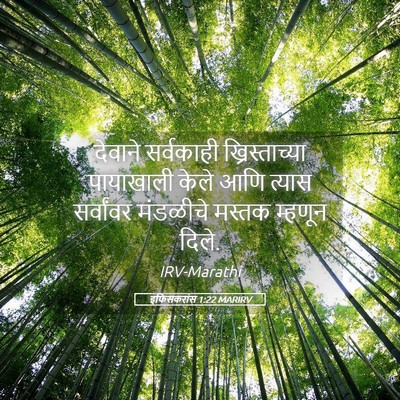 Picture 05 - इफिसकरांस 1:22 MARIRV - देवाने सर्वकाही - Bible Verse Picture